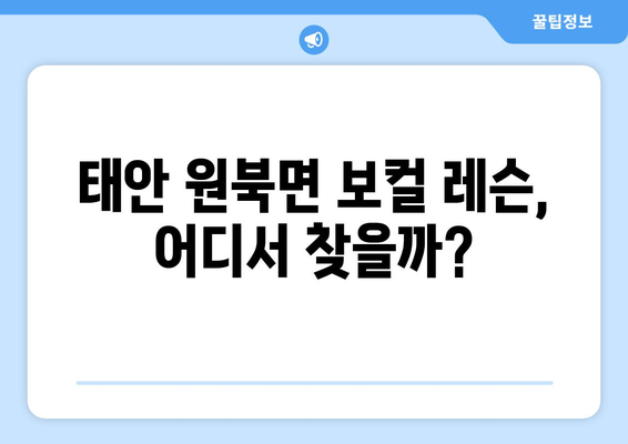 태안군 원북면에서 실력있는 보컬 레슨 찾기| 추천 레슨 정보 및 비교 가이드 | 보컬, 레슨, 태안, 원북면