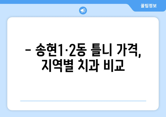 인천 동구 송현1·2동 틀니 가격 비교 가이드 | 틀니 종류별 가격, 추천 정보