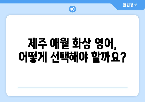 제주도 제주시 애월읍 화상 영어 비용 비교 가이드 | 영어 학원, 온라인 강의, 추천