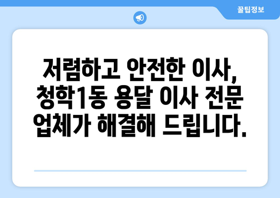 부산 영도구 청학1동 용달 이사 전문 업체 추천 | 저렴하고 안전한 이사, 지금 바로 확인하세요!