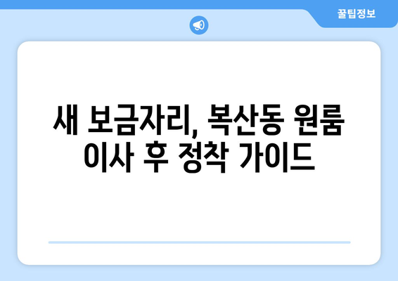 부산 동래구 복산동 원룸 이사, 짐싸기부터 새집 정착까지 완벽 가이드 | 원룸 이사 꿀팁, 비용 절약, 이삿짐센터 추천