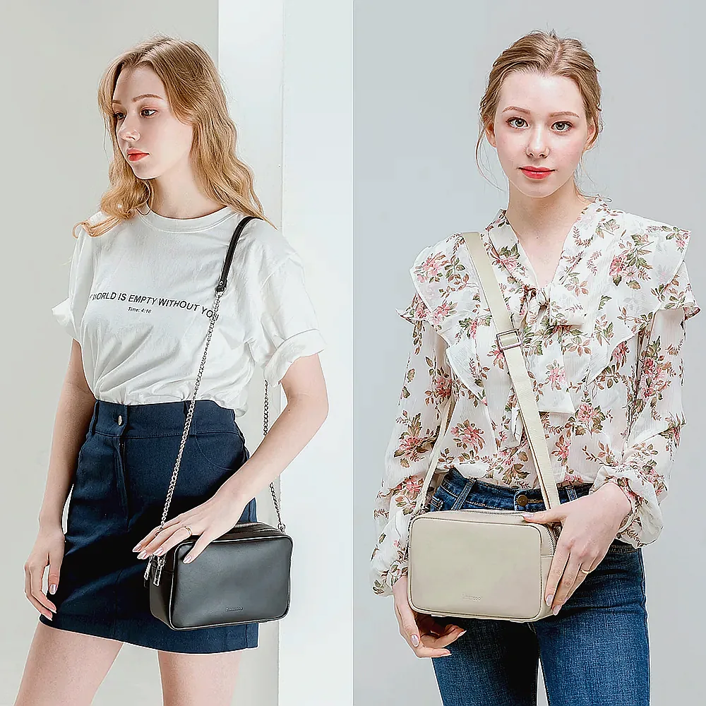 미토도 해외여행가방 유럽여행 도난방지 절단방지 크로스백 소가죽 투지퍼 스퀘어 WLZ 이미지 1