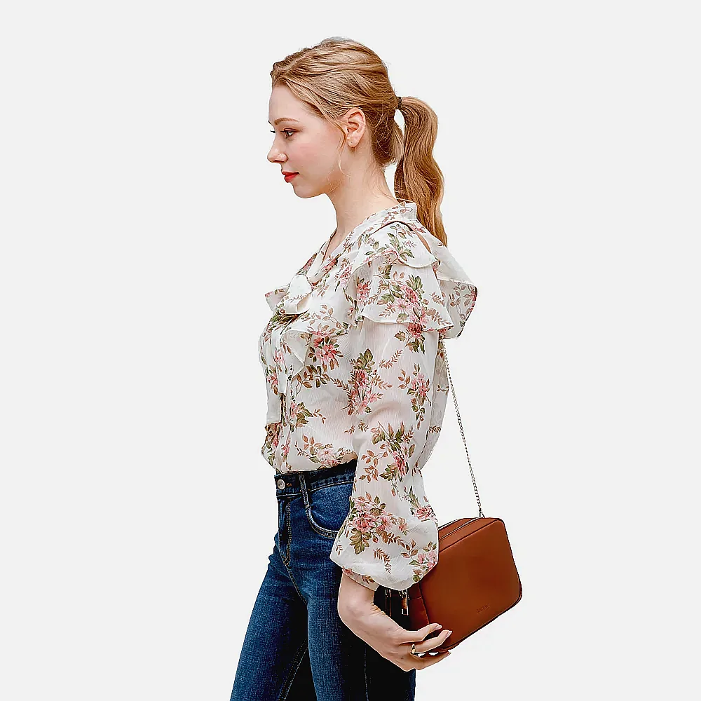 미토도 해외여행가방 유럽여행 도난방지 절단방지 크로스백 소가죽 투지퍼 스퀘어 WLZ 이미지 2