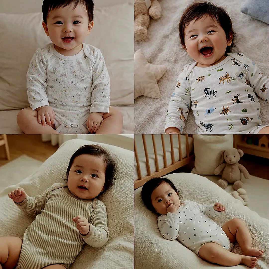 신생아 바디슈트 50일 60일 100일 3개월 6개월 아기옷 선물 4종세트 이미지 1 신생아 바디슈트 50일 60일 100일 3개월 6개월 아기옷 선물 4종세트 이미지 1