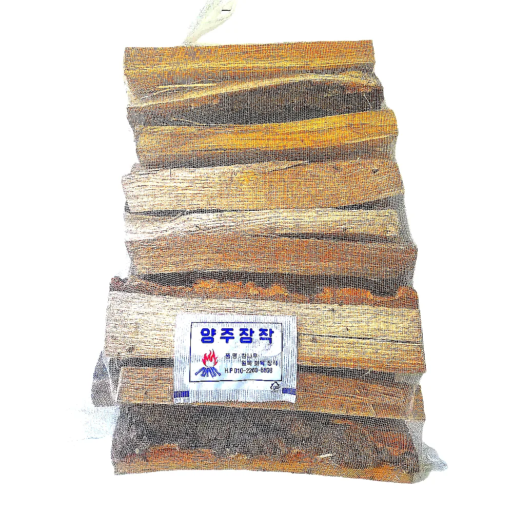 잘타는 국산 참나무 캠핑 장작 업소용 불멍 원목 화목 미니 압축 장작 불쏘시개 땔감 9kg 이미지 1