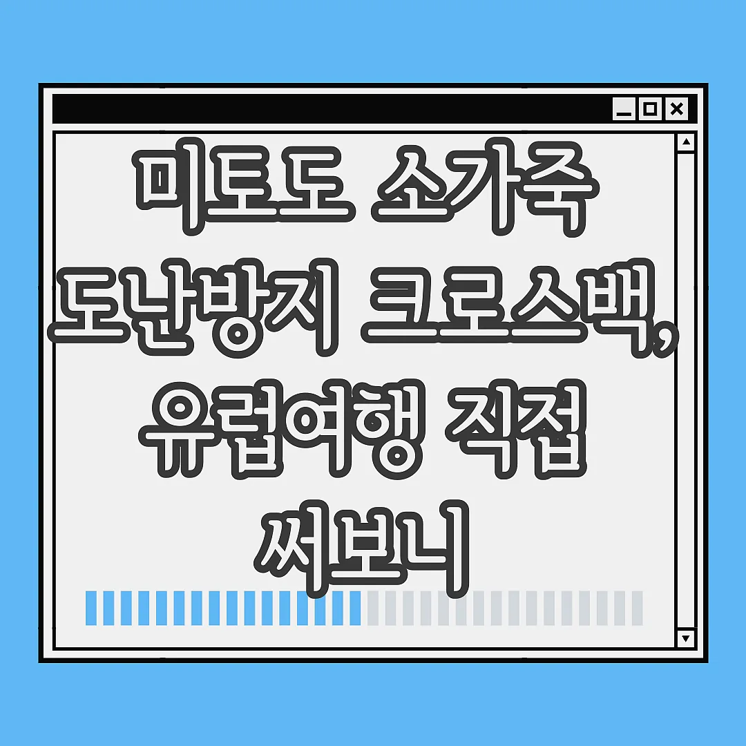 미토도 소가죽 도난방지 크로스백, 유럽여행 직접 써보니 썸네일